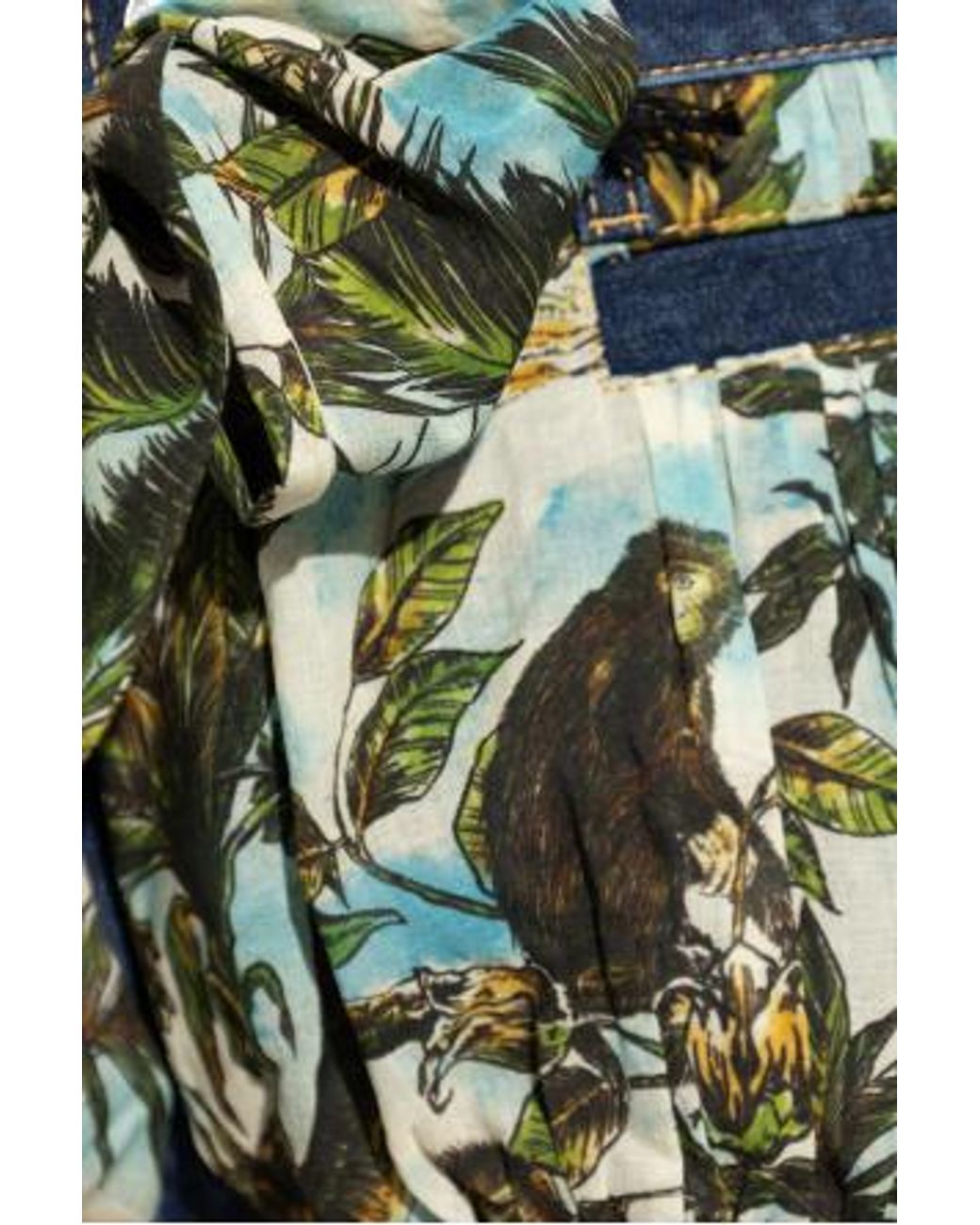 DSquared² Green Pattern-Printed Shorts