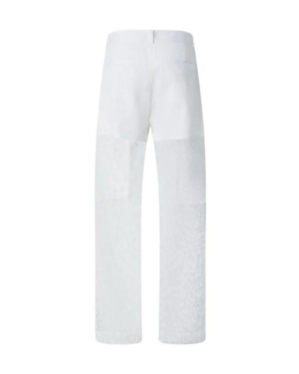 Pinko White Panelled Straight-Leg Trousers