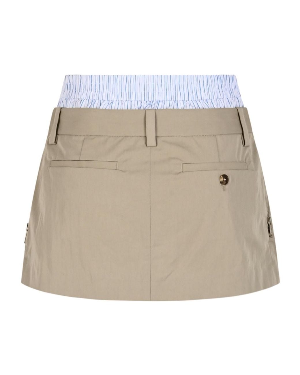 Alexander Wang Natural Pleated Mini Skorts