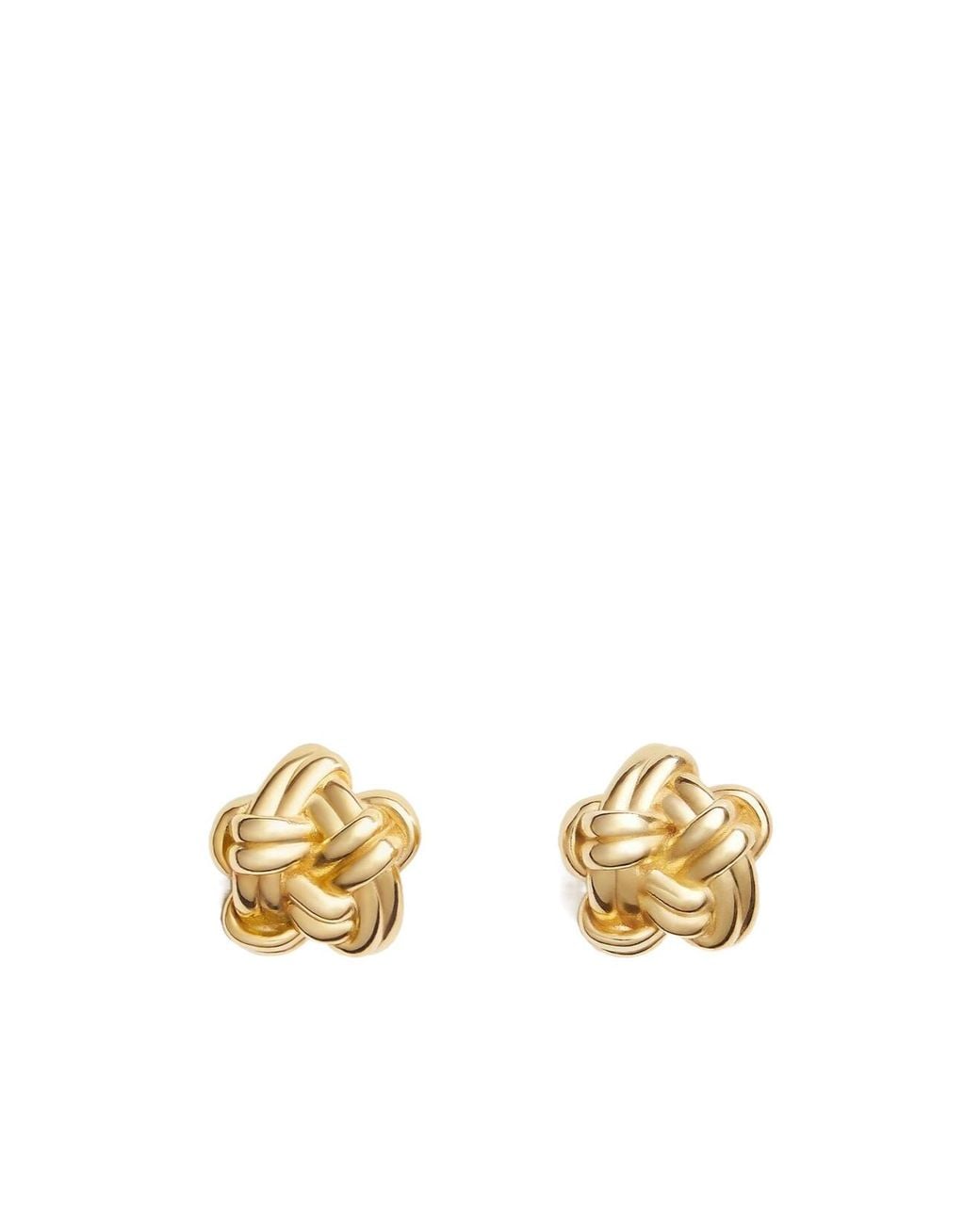 Bottega Veneta Metallic Bijoux Knot Stud Earrings