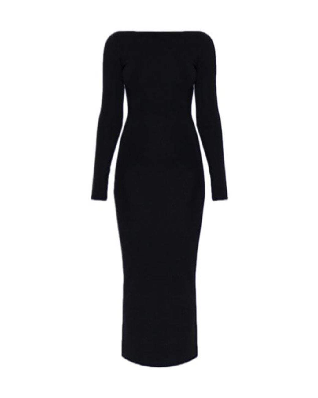 Entire studios Black Long-Sleeved Pencil Dress