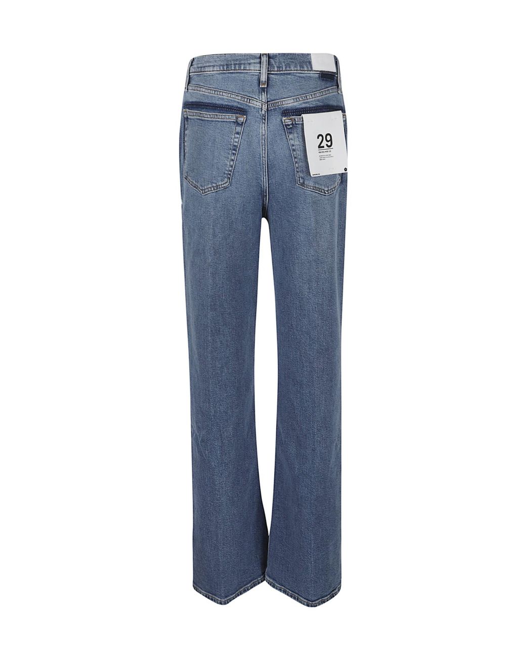 Re/done Blue High Rise Wide-Leg Jeans