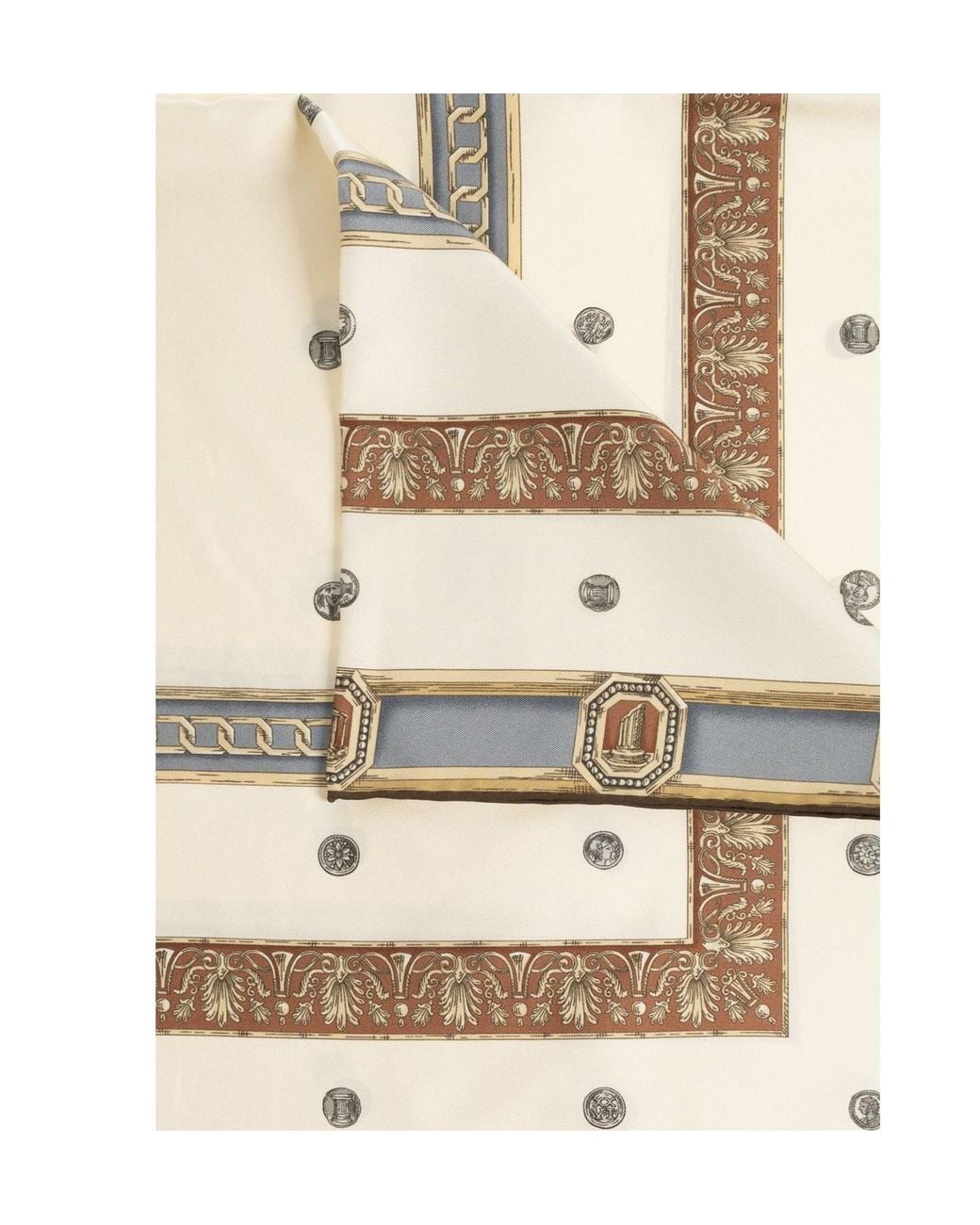 Versace Natural Ringmaster Printed Twill Scarf for men