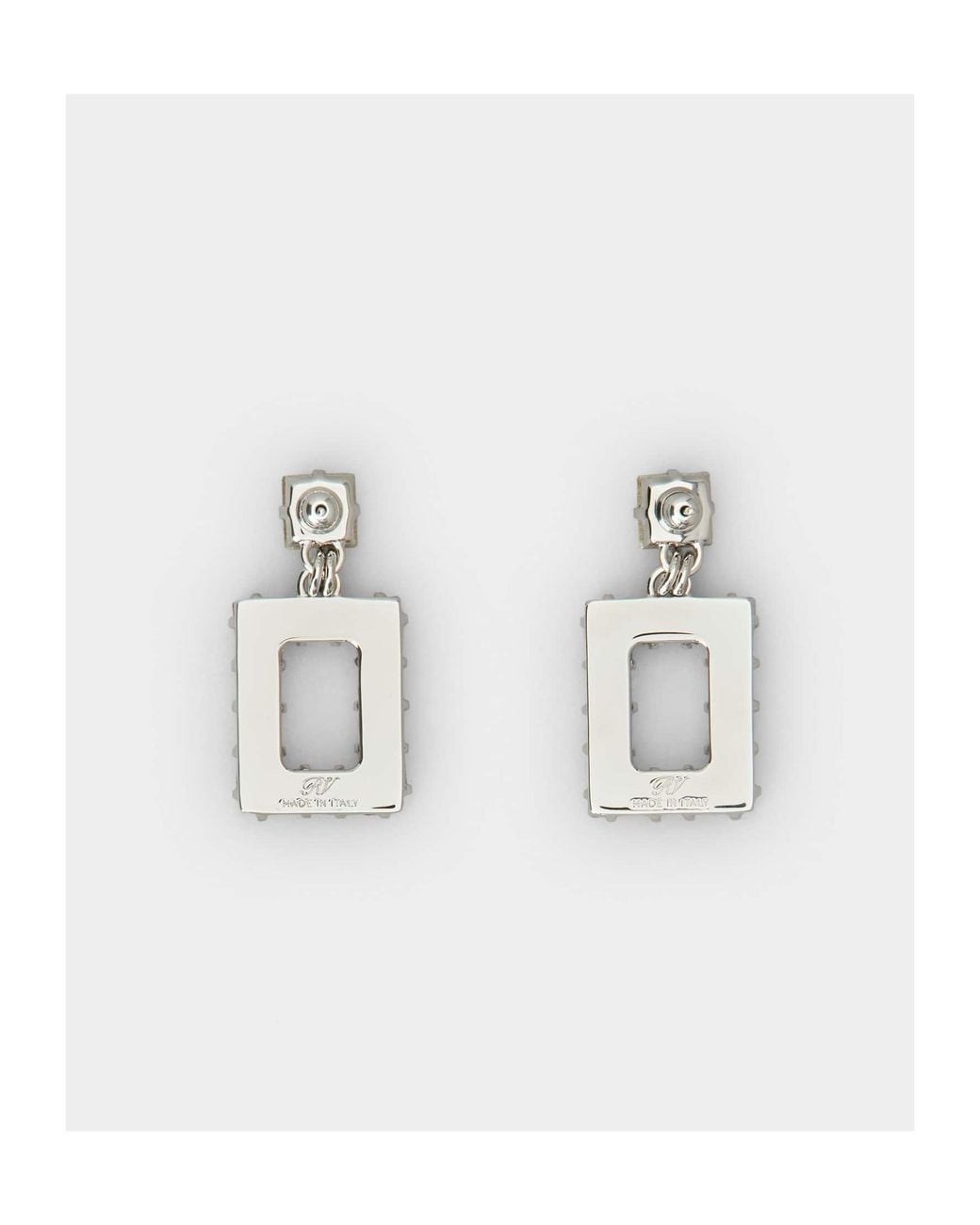 Roger Vivier White Très Vivier Earrings