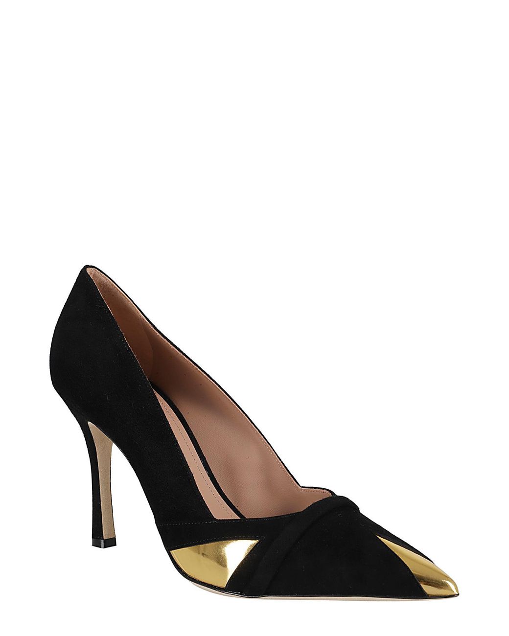 Malone Souliers Black 100Mm Contrasting-Panel Pumps