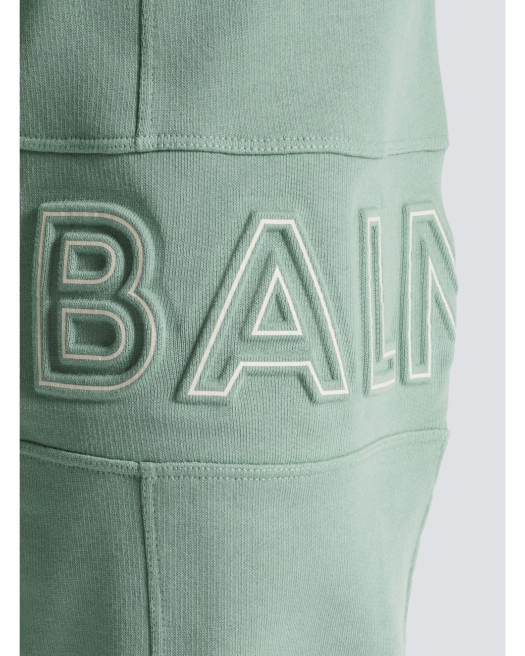 Balmain Green Embossed Logo Jogging Bottoms for men
