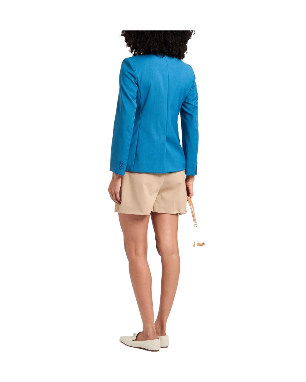 Weekend by Maxmara Blue Minimalist Wool Blazer