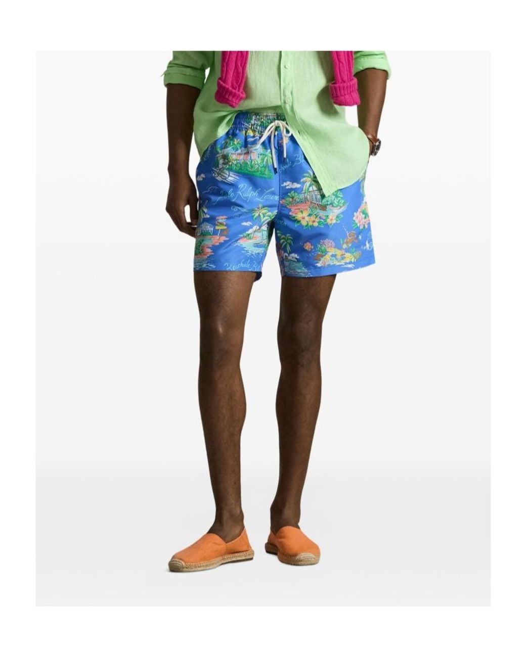 Polo Ralph Lauren Blue Bear Swim Shorts for men
