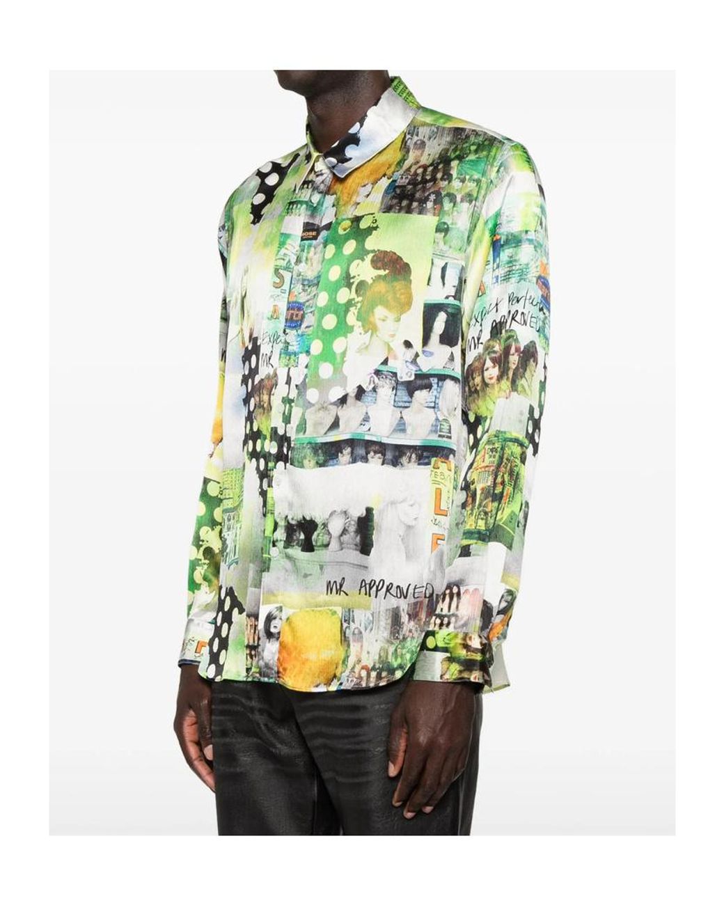 Martine Rose Green Long-Sleeved Shirt for men