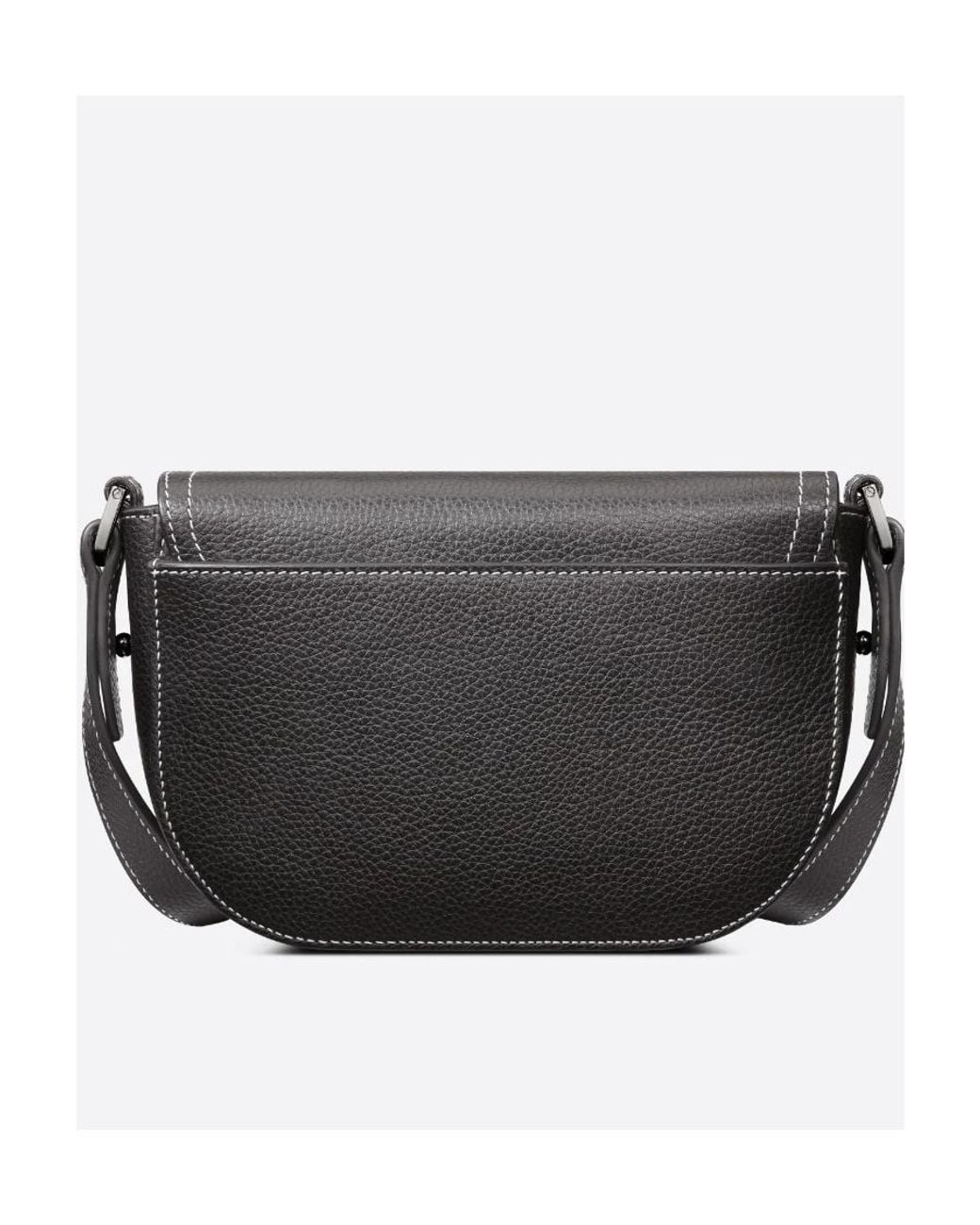 Dior Black Saddle Pouch With Strap for men