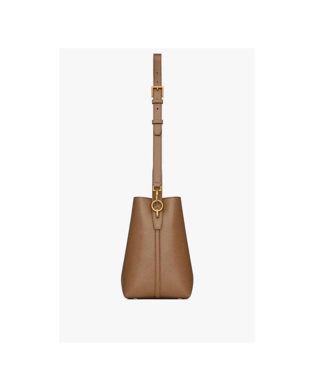 Saint Laurent White Le 37 Logo Plaque Shoulder Bag
