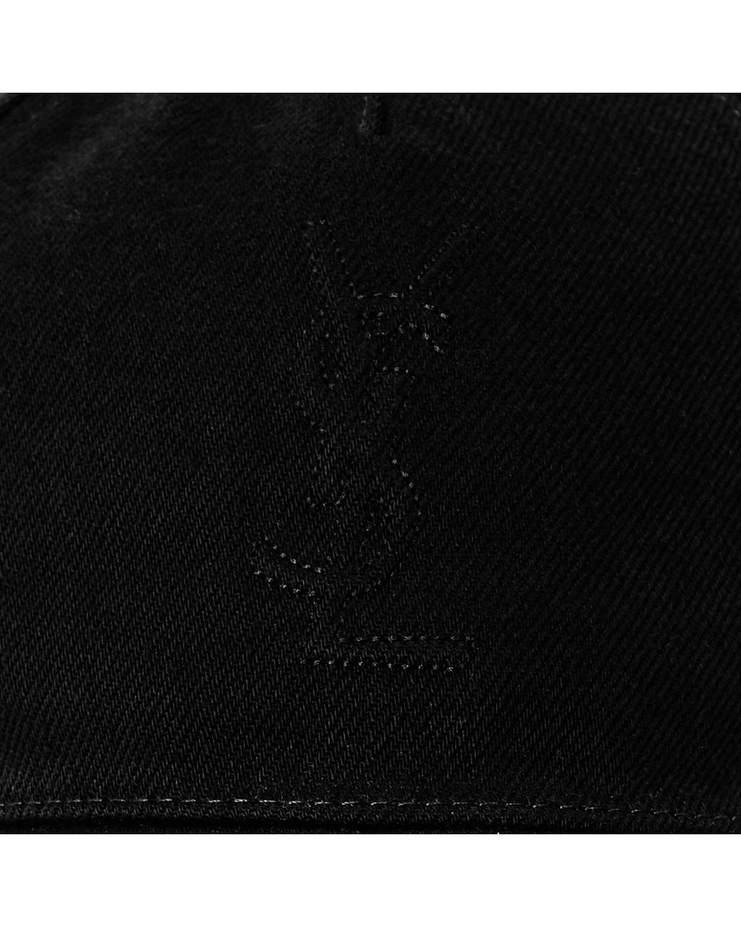 Saint Laurent Black Solid Color Baseball Cap for men