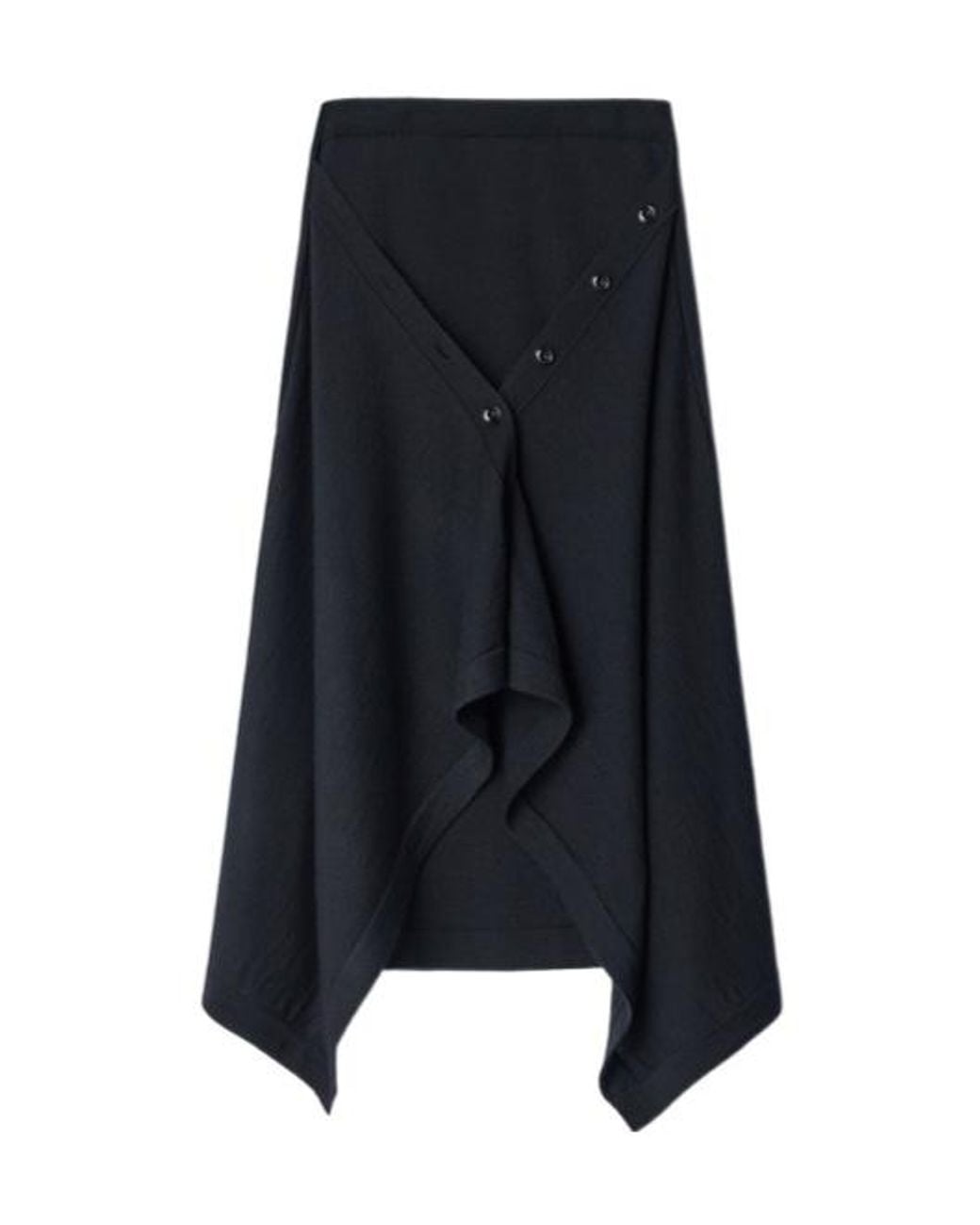 Lemaire Blue Asymmetric Wrap Skirt