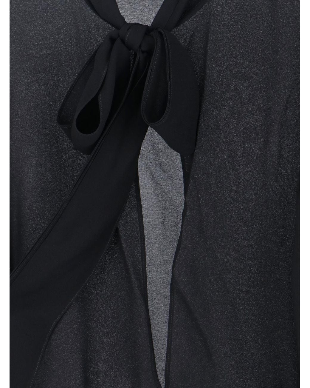 Alaïa Black Alaïa Georgette Scarf Blouse