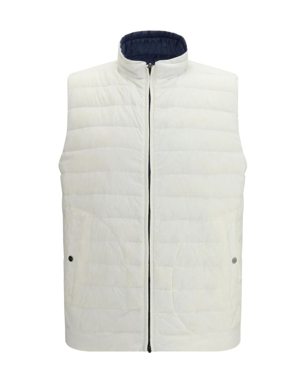 Herno Blue Reversible Gilet for men