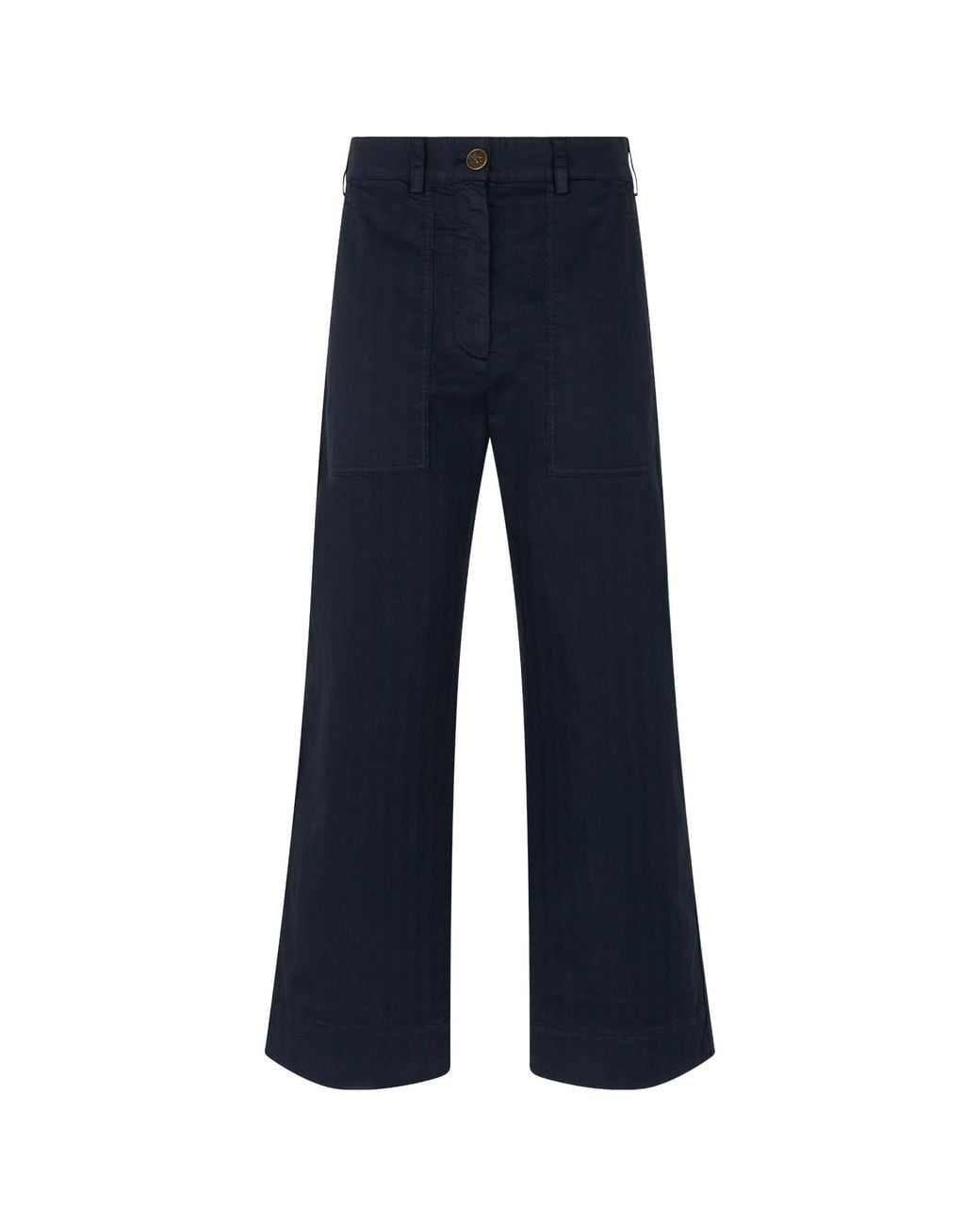 Etro Blue Logo Detailed Straight-Leg Pants