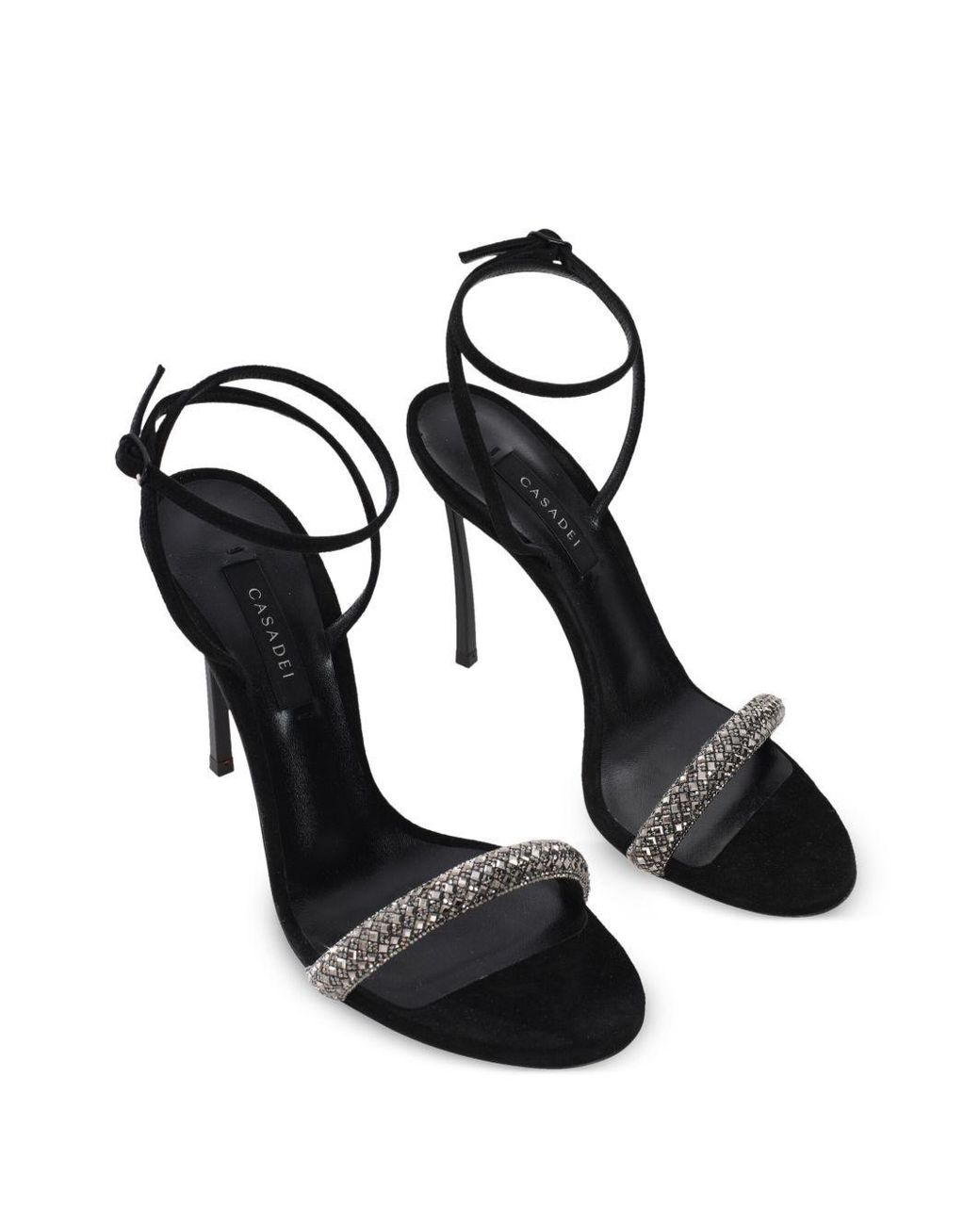 Casadei Black 100Mm Blade Stratosphere Sandals