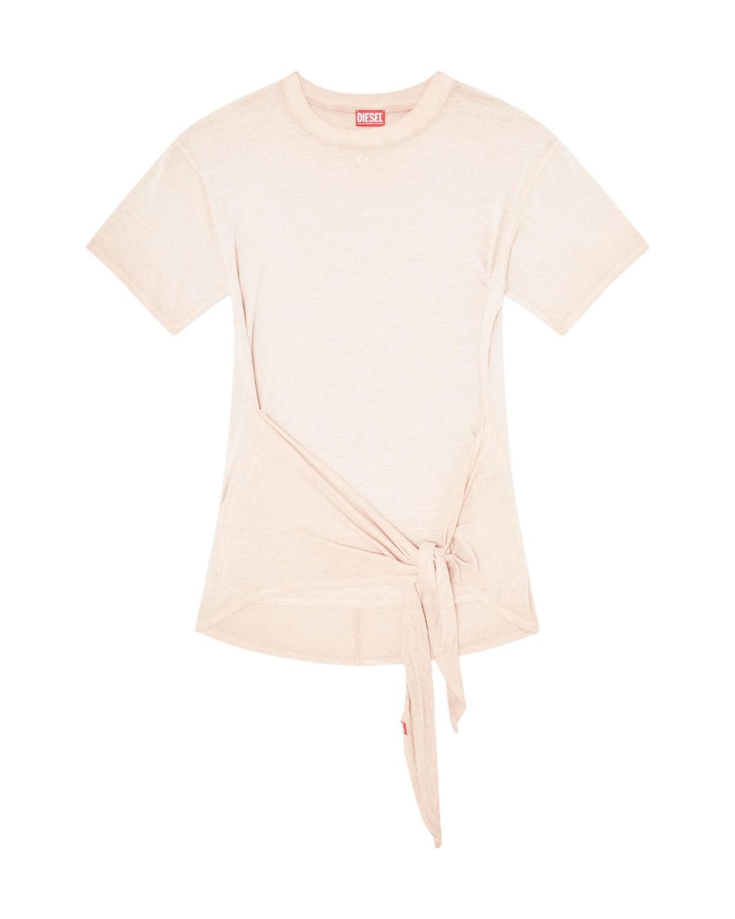 DIESEL White D-Eivor-S1 Tie-Front T-Shirt Dress