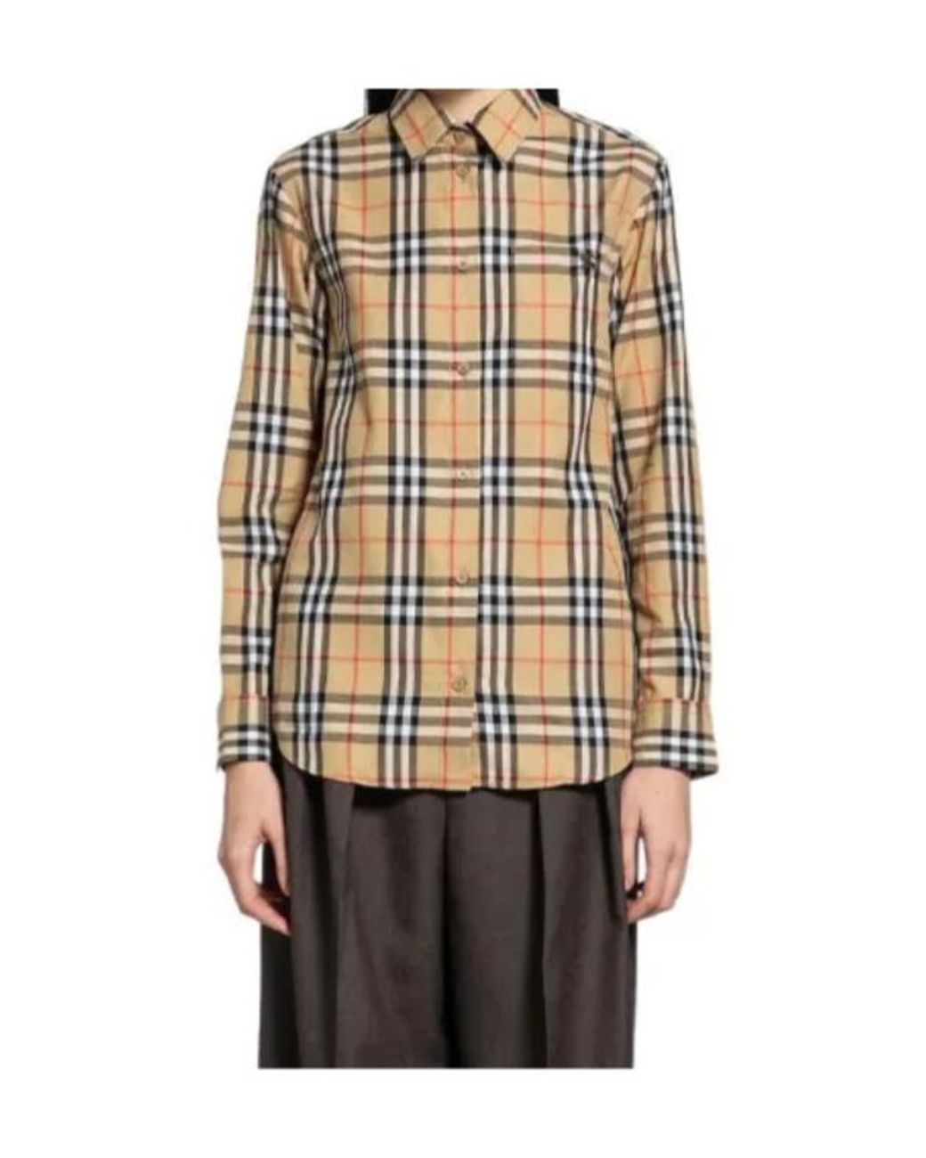 Burberry Green Ekd Embeoidered Checked Shirt