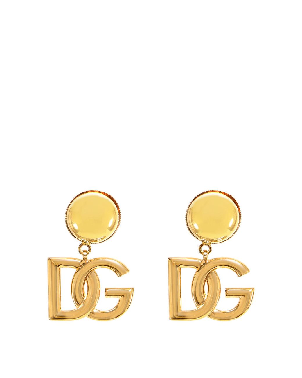 Dolce & Gabbana Metallic Interlocking Logo Earrings
