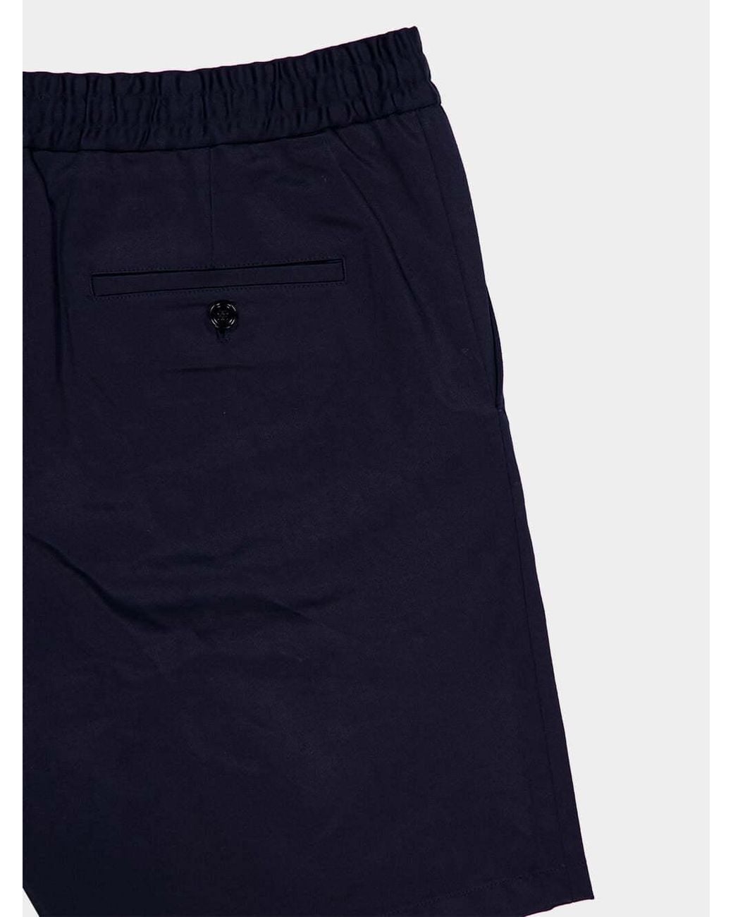 AMI Blue Ami Elasticated-Waist Shorts for men