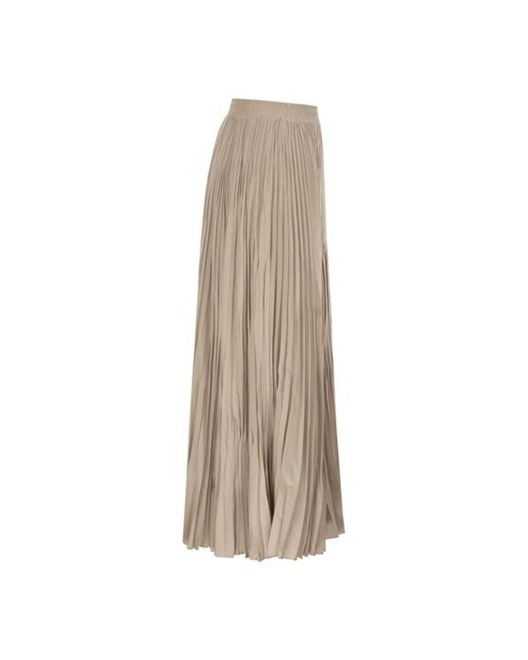 Weekend by Maxmara Natural Wkdfoggia Long Pleated Skirt