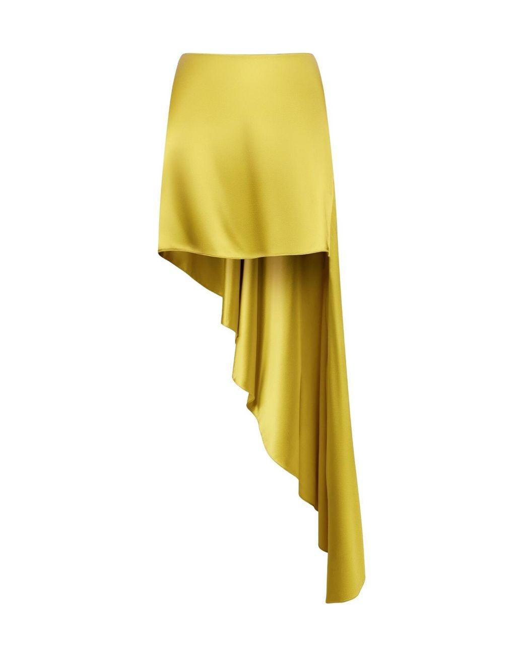 Alaïa Yellow Alaïa Pointed Satin Skirt