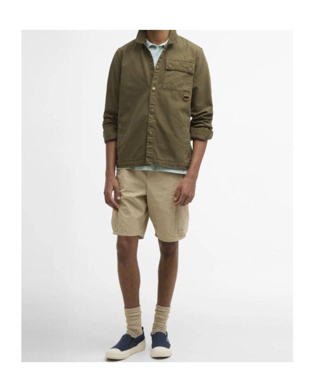 Barbour Green Declan Patch Overshirt for men