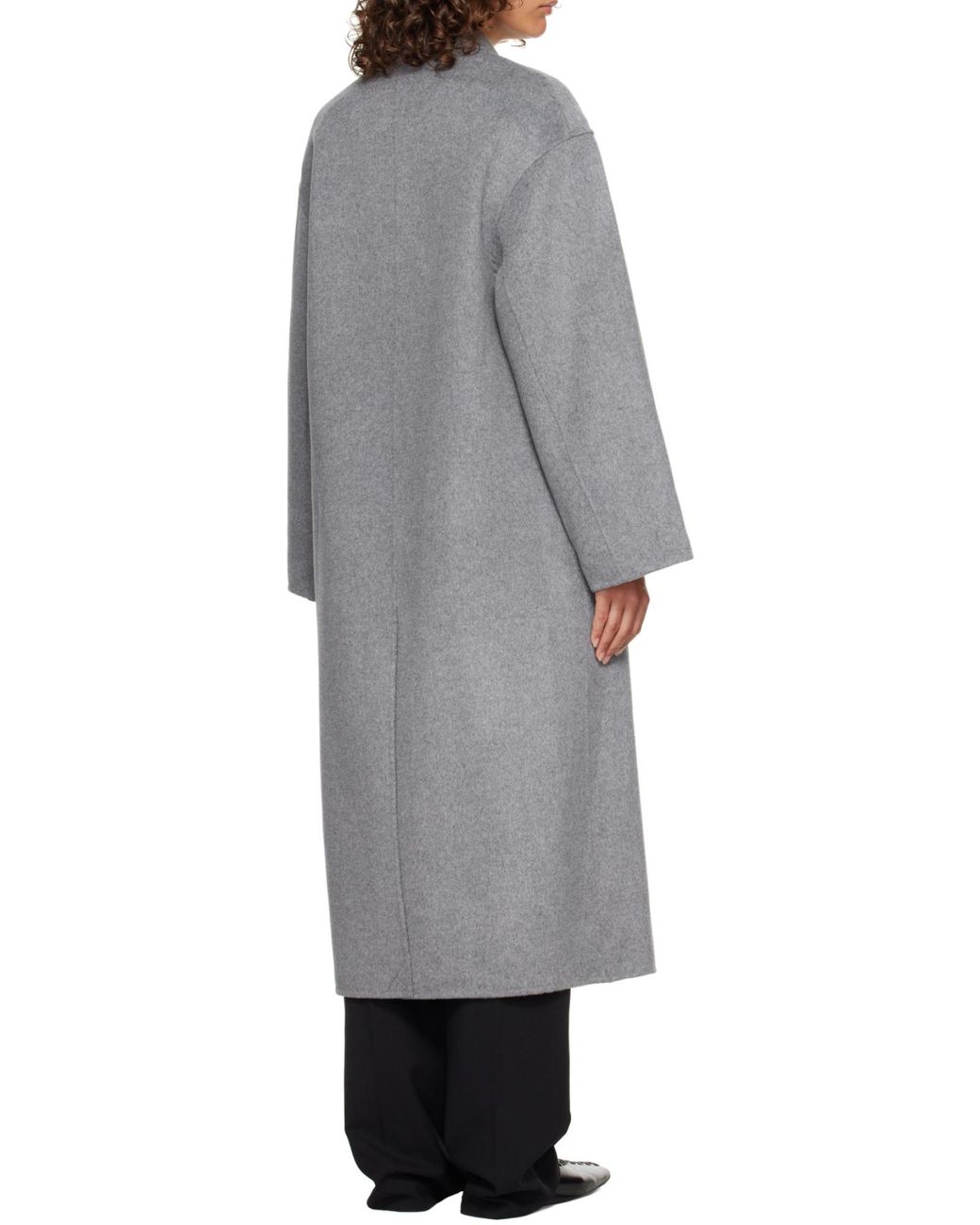 Loulou de Saison Gray Borneo Double-Breasted Coat