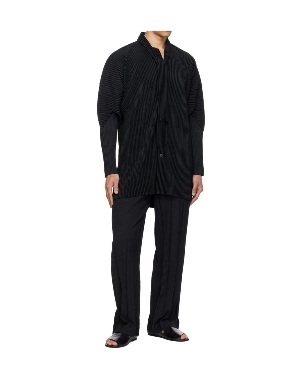Homme Plissé Issey Miyake Black Monthly Colors February Pleated Shirt for men
