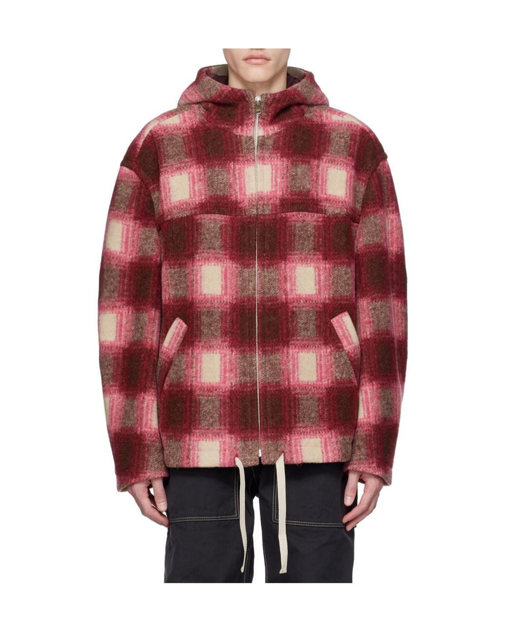 Isabel Marant Red Kurt Zip-Up Hooded Casual Jacket for men
