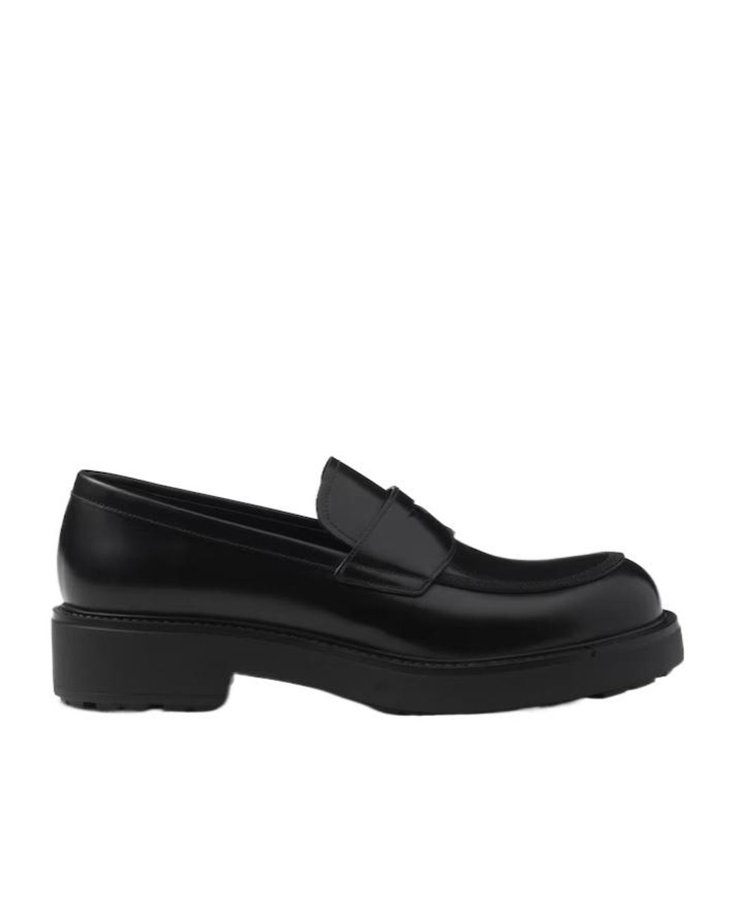 Prada Black Logo Details Loafers for men