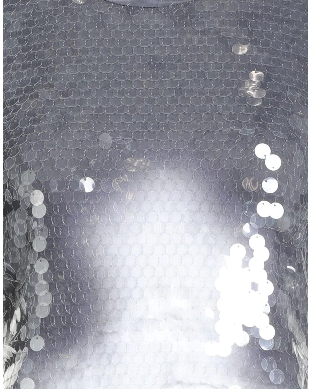 Sportmax Gray Sequined Short Sleeve T-Shirt