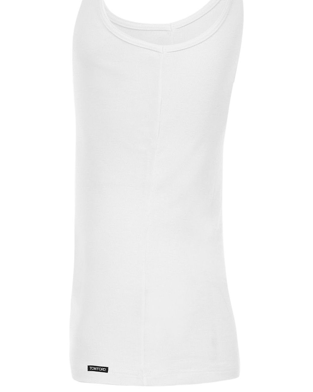 Tom Ford White Ribbed Crewneck Tank Top for men