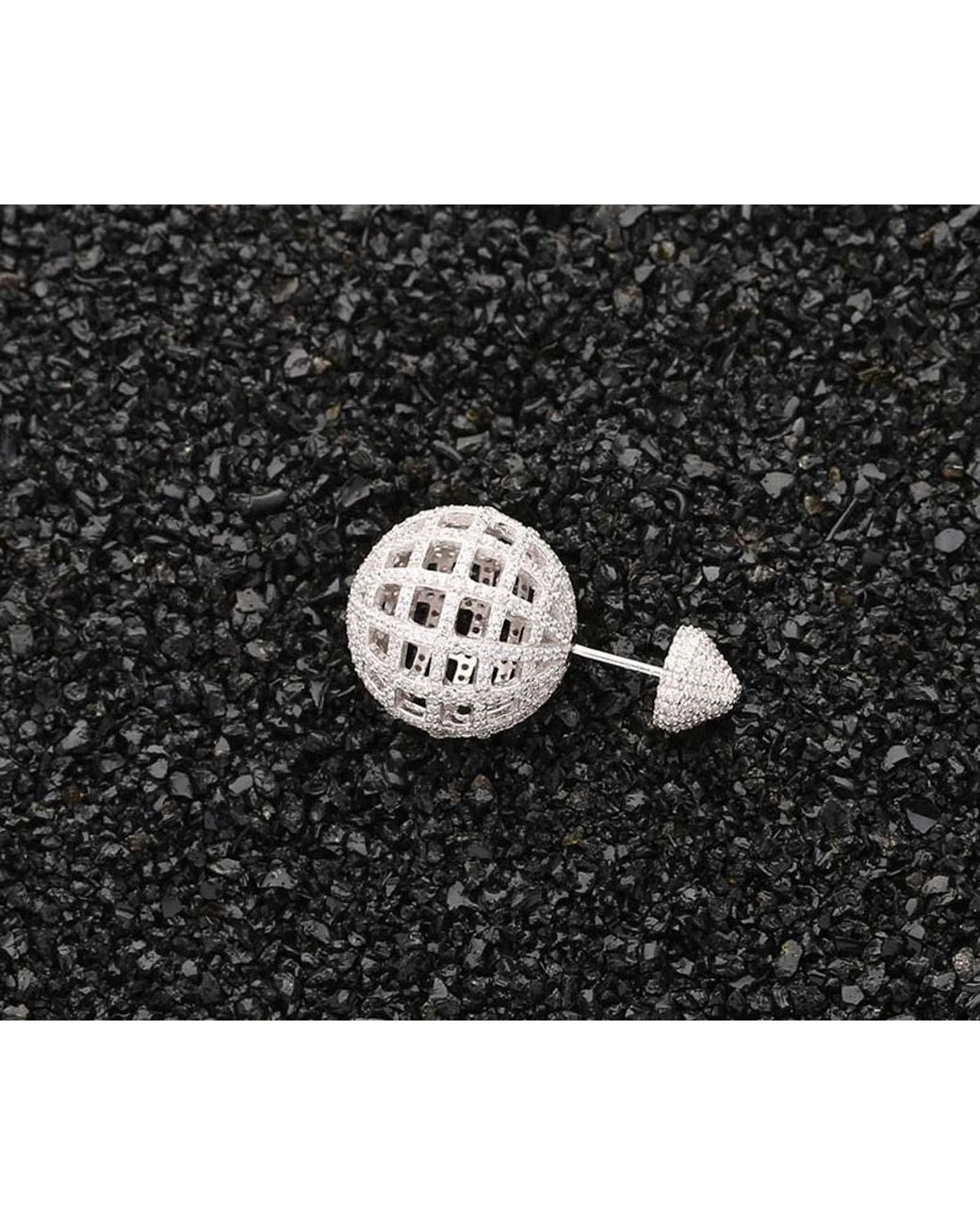 Apm Monaco White Single Round Stud