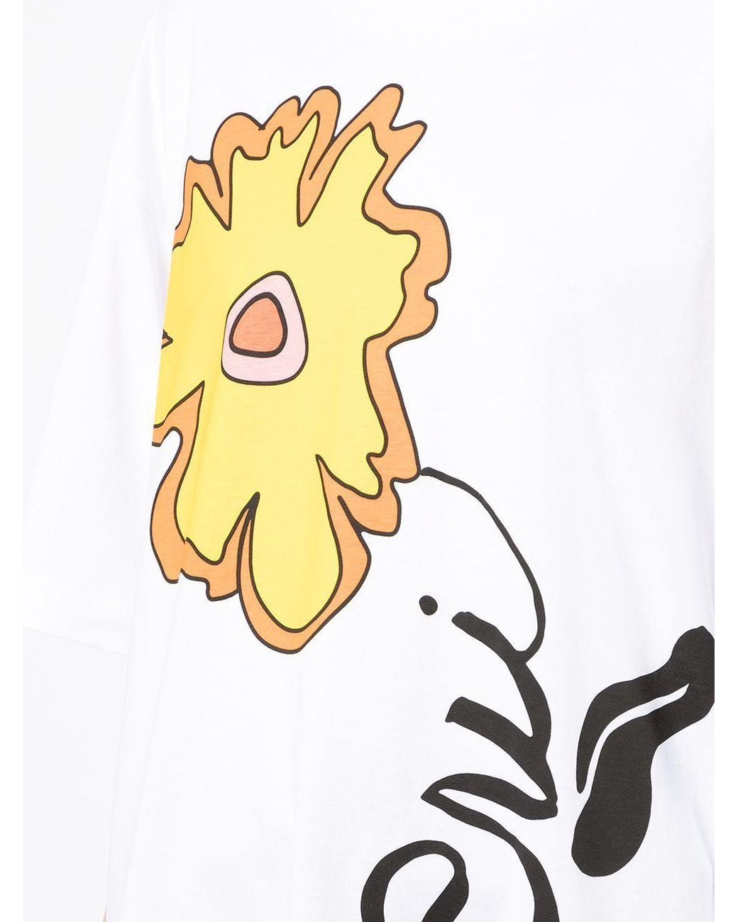 Marni White Floral-Print T-Shirt