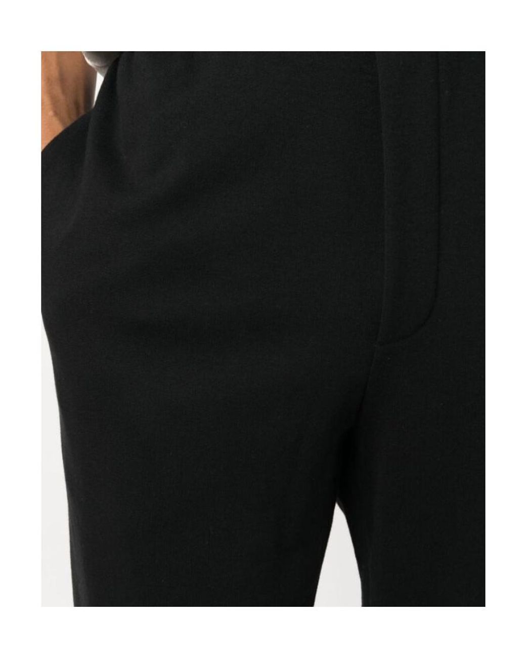 The Row Black Tapered Cotton Track Pants for men