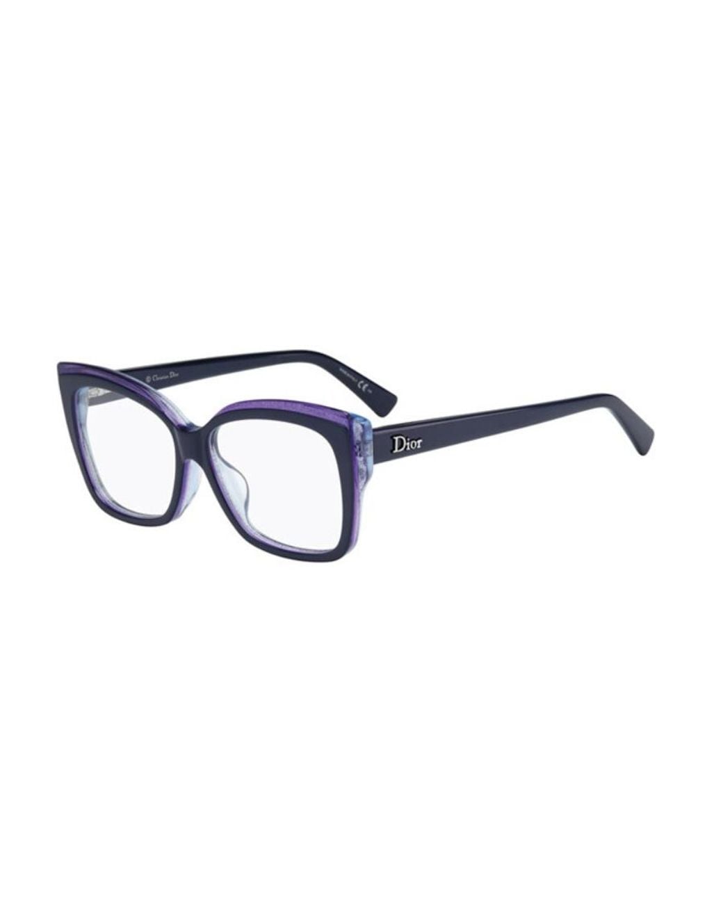 Dior Blue Square Frame Optical Glasses