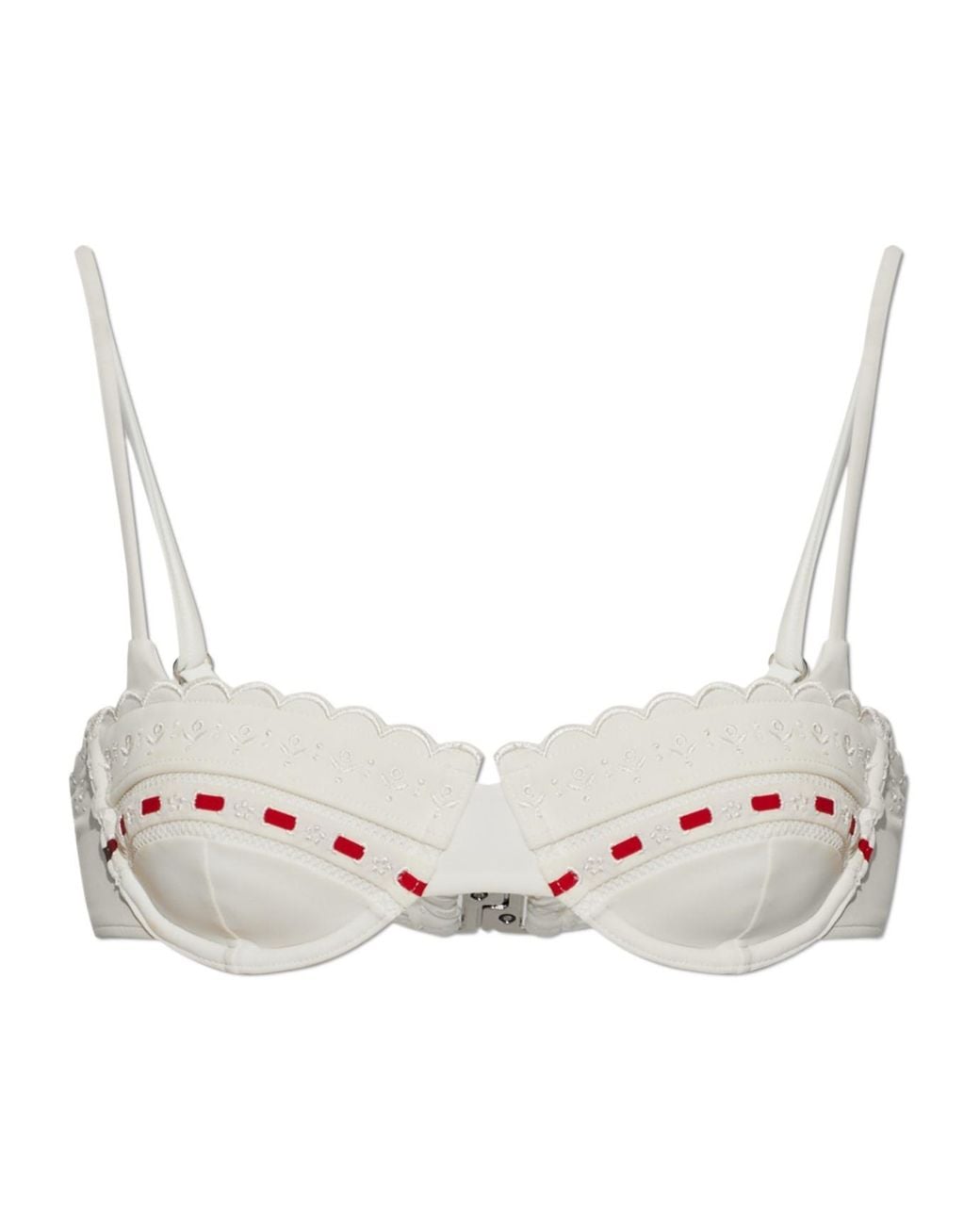 Posse Natural Pia Scalloped Bikini Top Beachwear