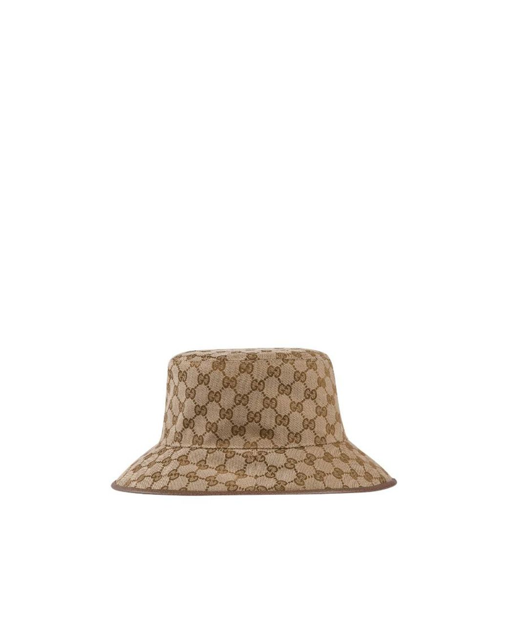 Gucci Brown Reversible Gg Canvas Bucket Hat