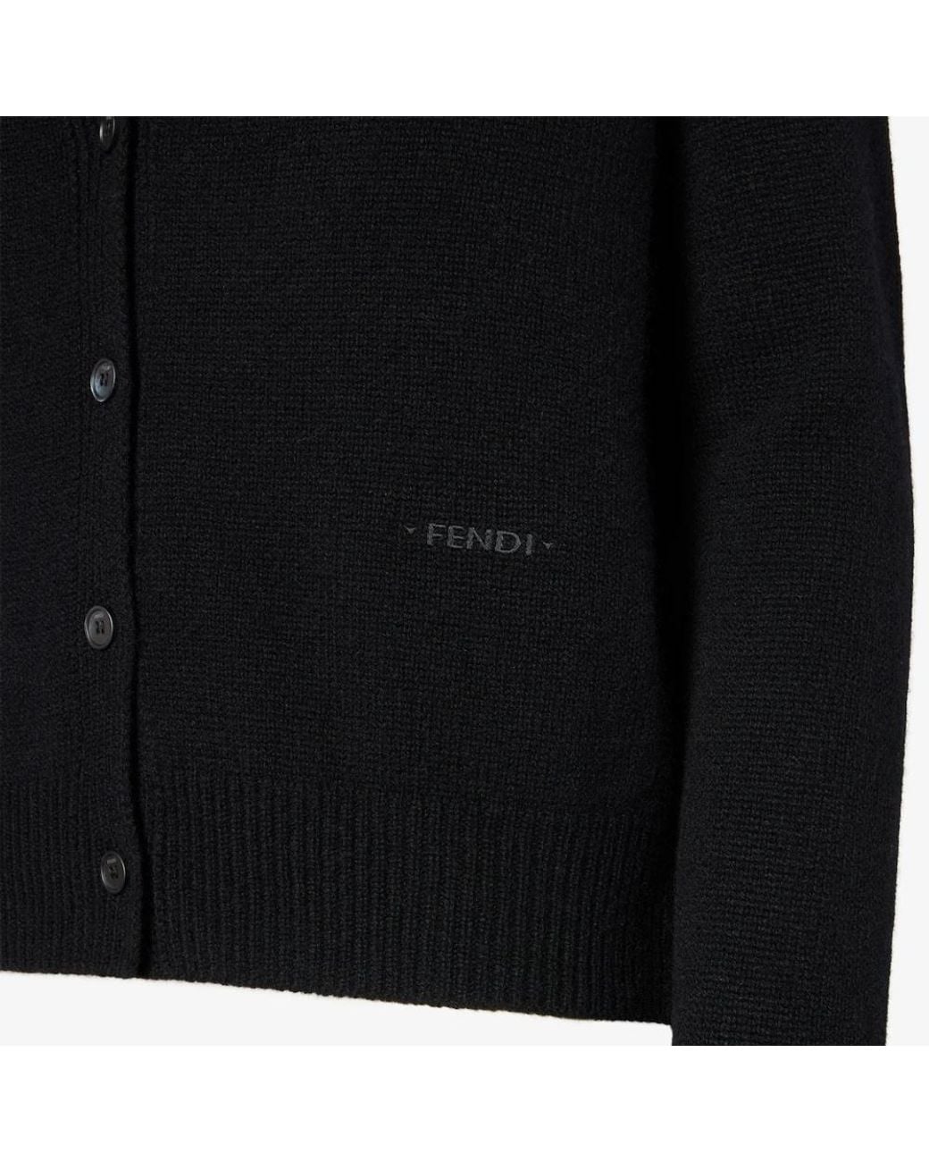 Fendi Black Cashmere Cardigan