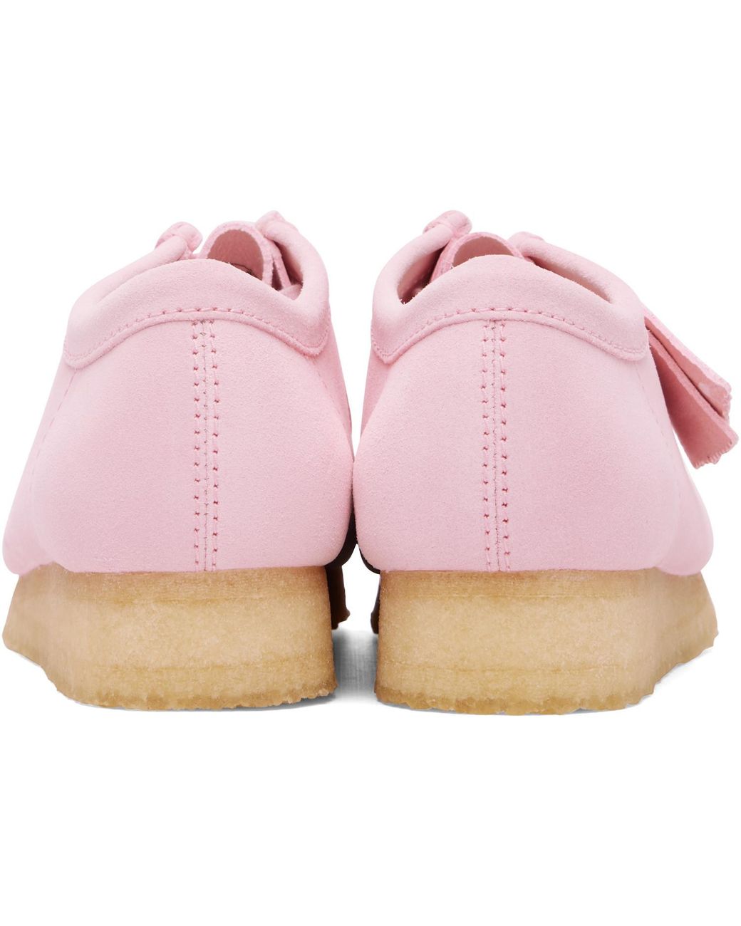 Clarks Pink Wallabee Derby Shoes for men