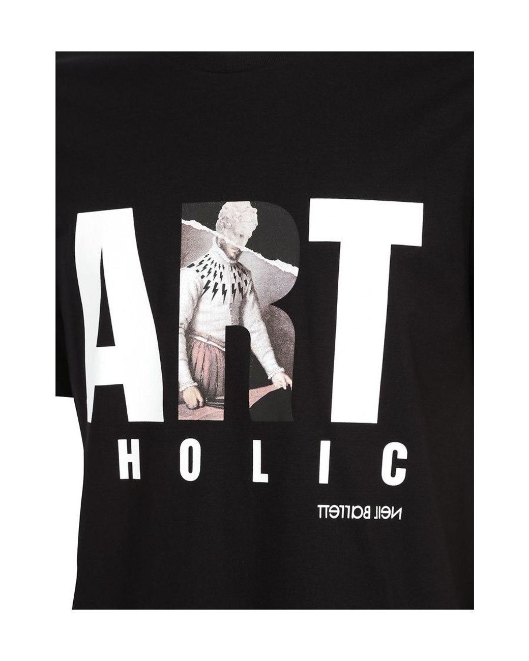 Neil Barrett Black Logo T-Shirt for men