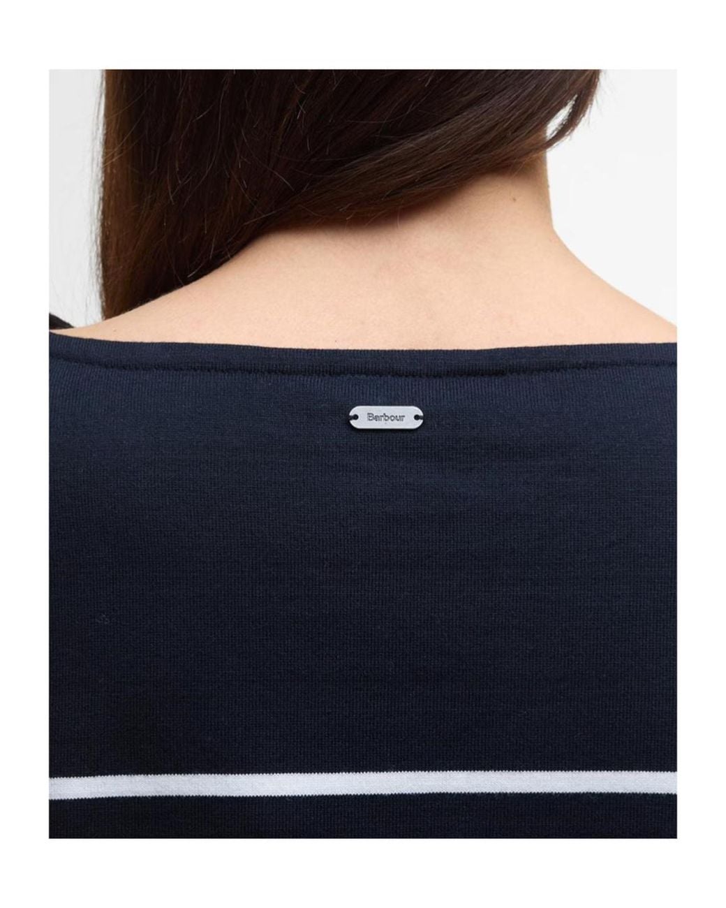 Barbour Blue Hawkins Striped Long Sleeved Top