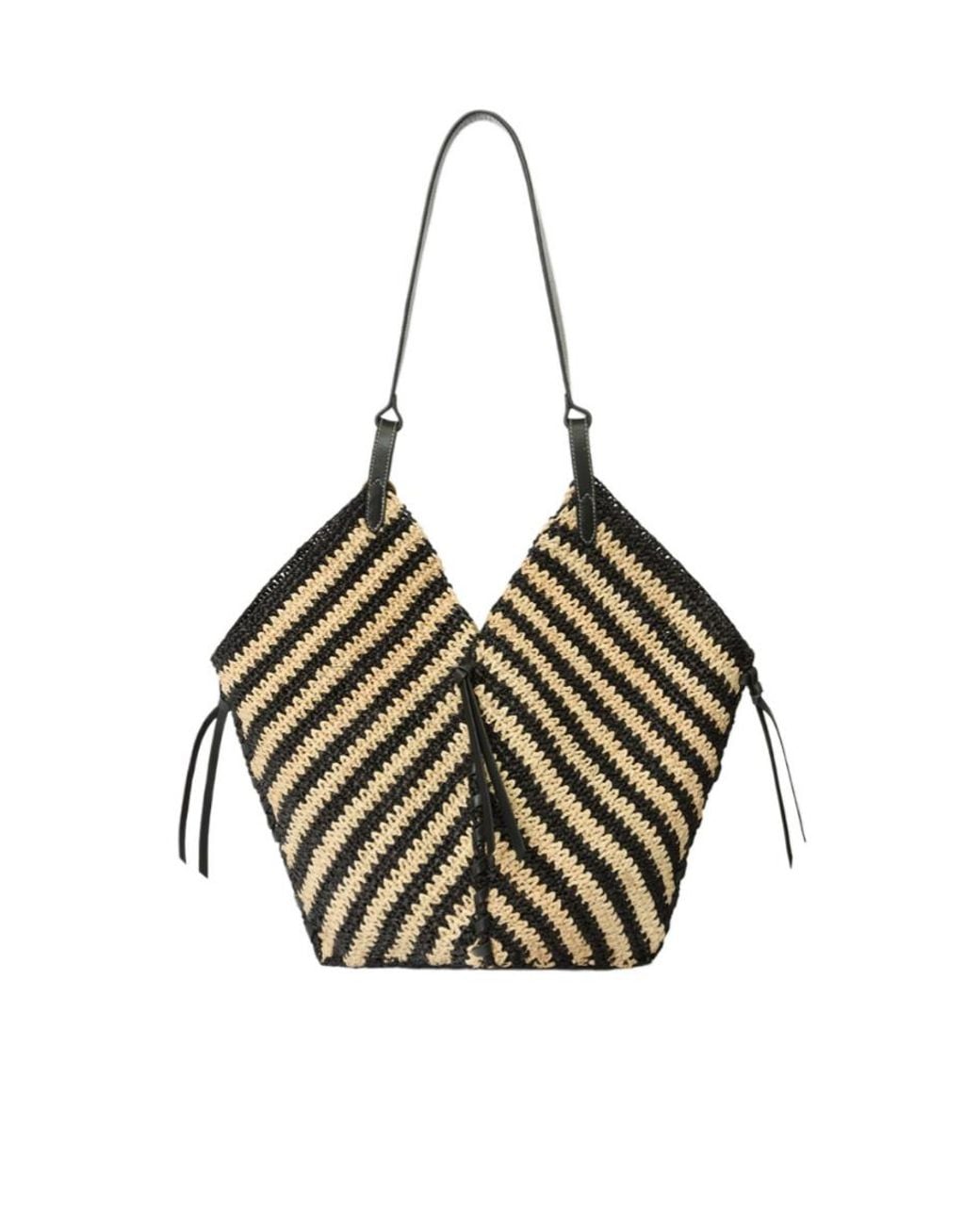 Isabel Marant Metallic Woven Stripe Tote Bag