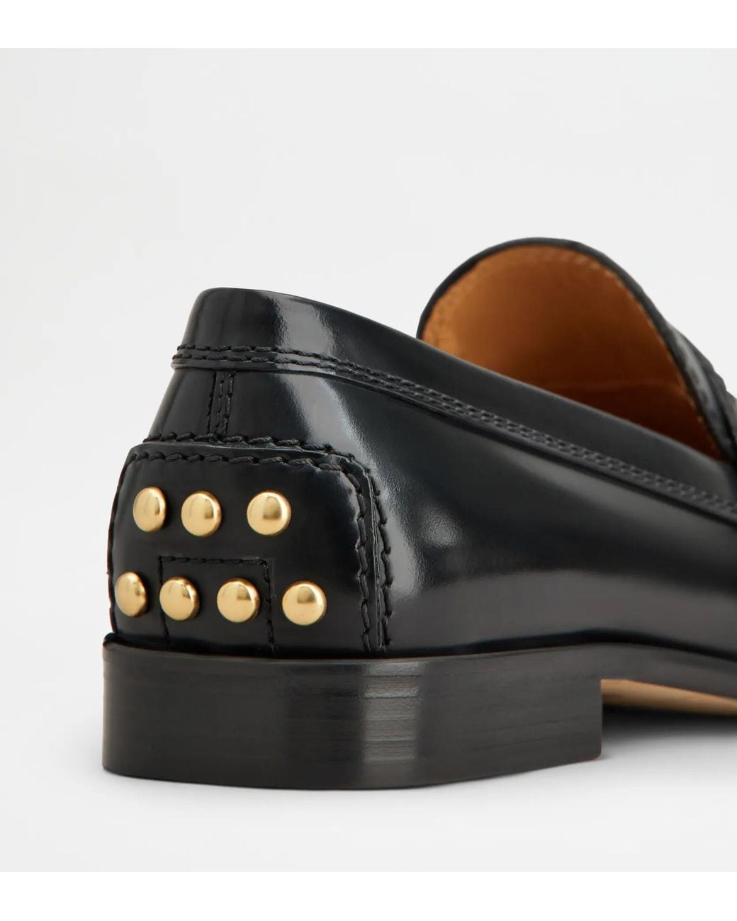 Tod's Black Dots Round-Toe Loafers