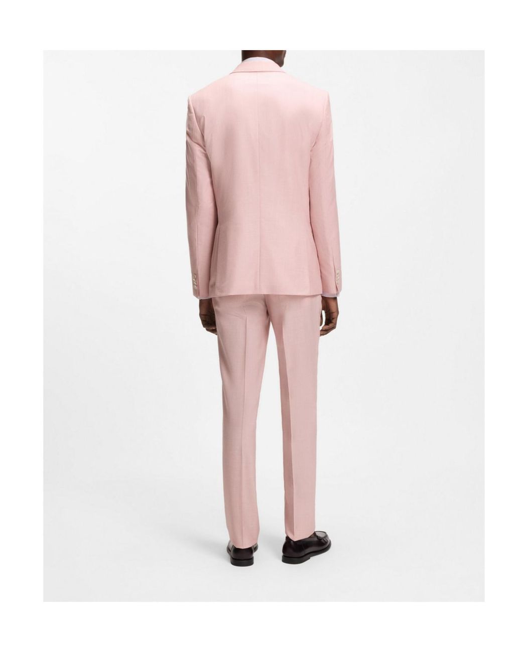 Boss Pink Button-Fastening Suit Jacket for men