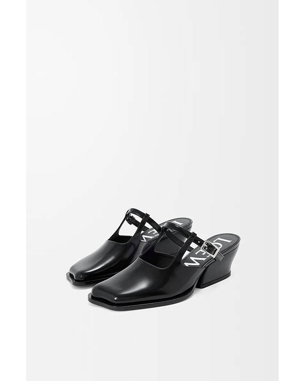 Loewe Black Onda Slip-On Mules