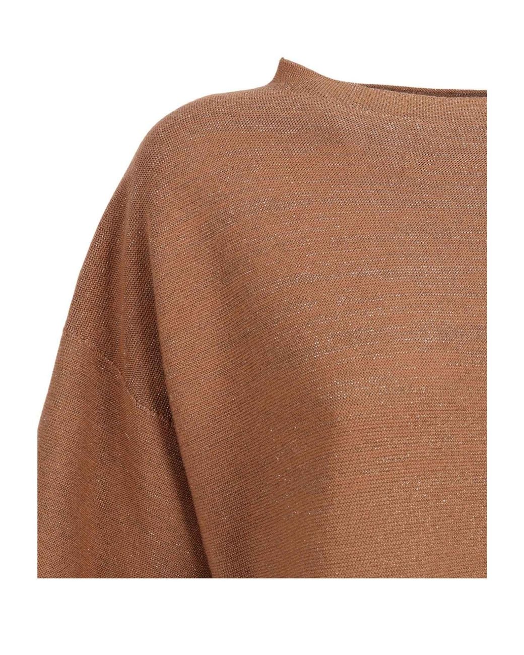 Fabiana Filippi Brown Lurex Knit Dress