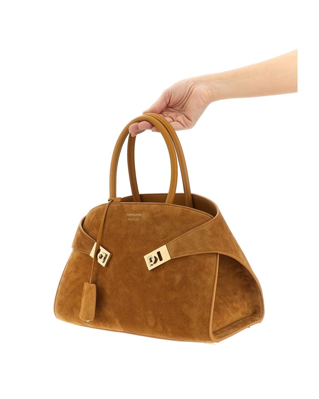 Ferragamo Brown 'Hug Th S' Handbag